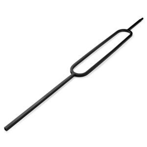 Metal Matt Black Oval Design Spindle 12.5mm