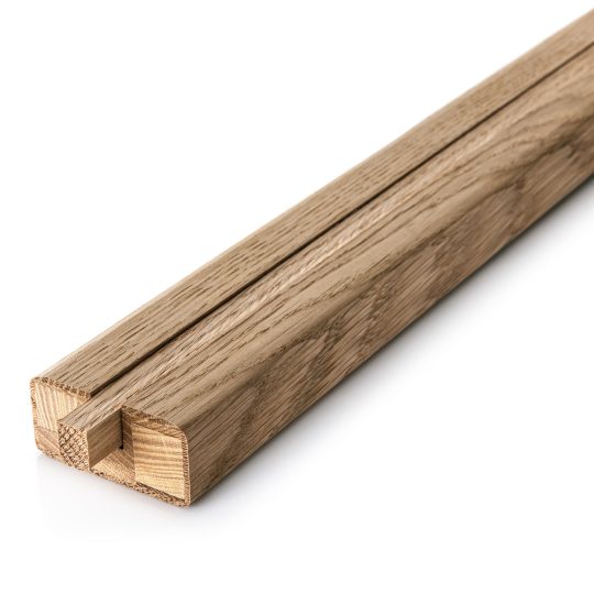 Oak Baserail – 13 Groove Modern Style Baserail - Image 1